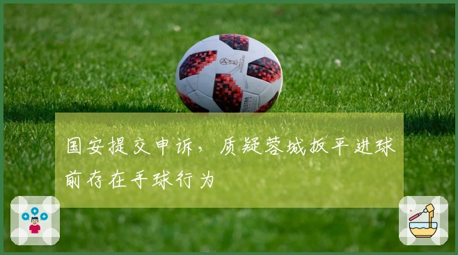 国安提交申诉，质疑蓉城扳平进球前存在手球行为